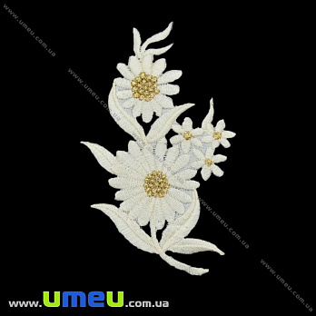 Термоаплікація Квіти, Кремова, 10,5х6 см (APL-021034)