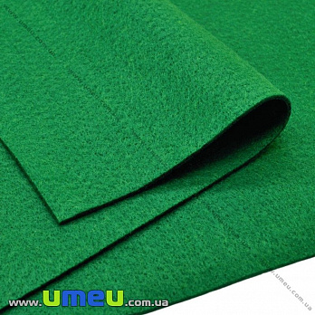 [Архів] Фетр м'який 1,3 мм, 20х30 см, 514 Зелений (FLT-019437)