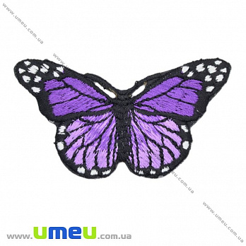 Термоаппликация Бабочка, 7,5х4,5 см, Фиолетовая, 1 шт (APL-016370)