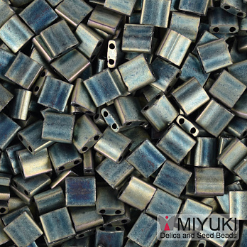 Бісер японський Miyuki TILA №2008, 5х5 мм, Ірис зелений матовий (BIS-053212)