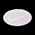 Термоаппликация Nike, 6х3,5 см, Белая, 1 шт (APL-053338)