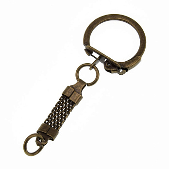 Основа для брелка, Античная бронза, 23 мм, 60 мм (OSN-062375)