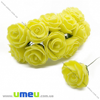 Роза латексная, 25 мм, Желтая, 1 шт (DIF-014637)