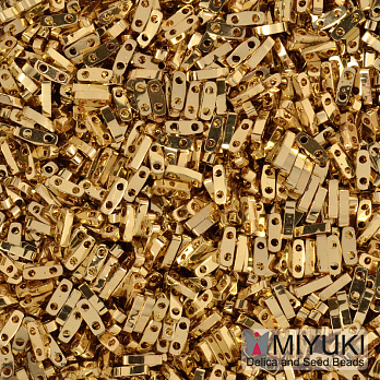 Бісер японський Miyuki QUARTER TILA №191, 5х1,2 мм, Позолота 24 kt (BIS-053288)
