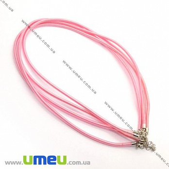 [Архів] Основа на шию шовкова, Рожева, 46 см, 3 мм (OSN-008277)