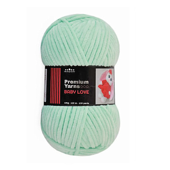 Пряжа Premium Yarn Baby Love 100 г, 120 м, Мятная 345, 1 моток (YAR-056007)