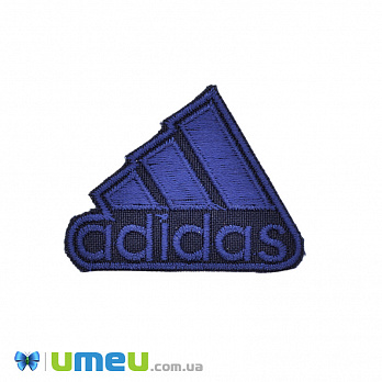 Термоаппликация Adidas, 5,5х4,5 см, Синяя, 1 шт (APL-042363)