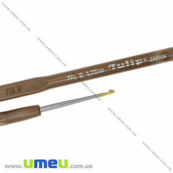 Крючок для вязания стальной с пластиковой ручкой Tulip (Япония), 1,75 мм, 1 шт (YAR-029721)
