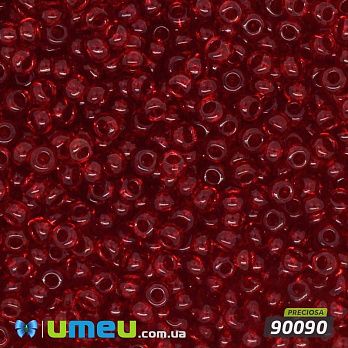 Бісер чеський 11/0 №90120 Бордовий, Прозорий (BIS-044444)