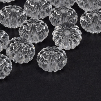 Намистини акрилові, Ронделі, 14х8,5 мм, Прозорі (BUS-059750)