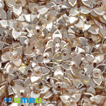 Паєтки Індія квіти, 10 мм, Коричневі (PAI-041046)