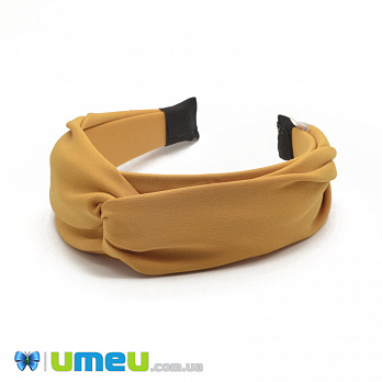 Обруч Чалма тканина, 42 мм, Гірчичний (OSN-041218)
