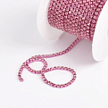 Стразовая цепь SS6 - 2,0 мм, Розовая, Стразы стеклянные розовые (ZEP-061029)