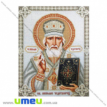 Схема для виш. бісером VDV, Ікона Микола Чудотворець Т-380, 30х22 см (SXM-029393)