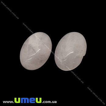 Кабошон нат. камінь Кварц рожевий (2 сорт), Овал, 18х13 мм (KAB-025952)
