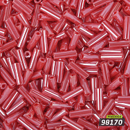 Бісер чеський Стеклярус 3, №98170, Червоний, Перламутровий, 7 мм (BIS-058910)