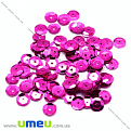 Пайетки Китай круглые граненые, 4 мм, Малиновые (PAI-031955)