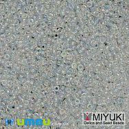 Бісер японський Miyuki круглий RR 15/0 №250, Прозорий АВ, 5 г (BIS-045863)