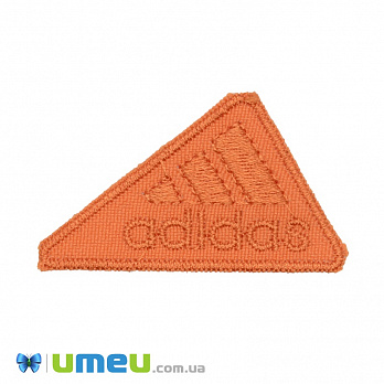 Термоаппликация Adidas, 5х3 см, Оранжевая, 1 шт (APL-038186)