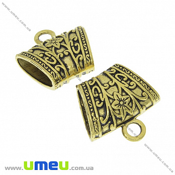 [Архів] Основа для кулона Бейл, 23х23х9 мм, Античне золото (OSN-034098)