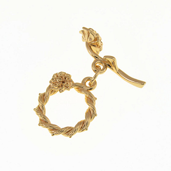 Тогл Квітка, 22х18 мм, Латунь з покриттям 18 kt (ZAM-060813)