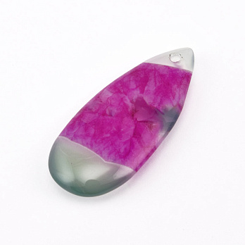 Підвіска Крапля, Натур. камінь Агат бразильський, 40х18 мм (POD-058676)