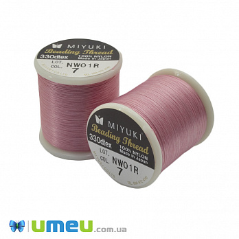 Нитка для бісеру Miyuki 07, Рожева, 50 м (MUL-045283)