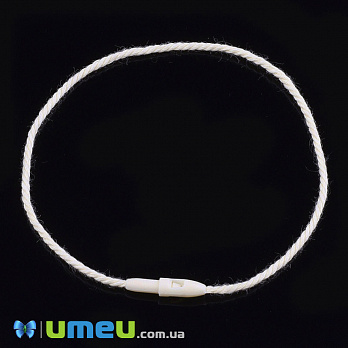 Шнурок коттоновий для кріплення подарункових бирок, 20 см, Молочний (UPK-043612)