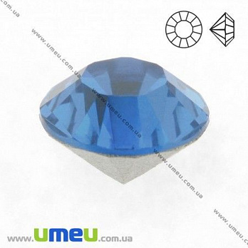 Стразы стеклянные конусные SS20 (4,6 мм), Синие светлые, 10 шт (STR-018854)
