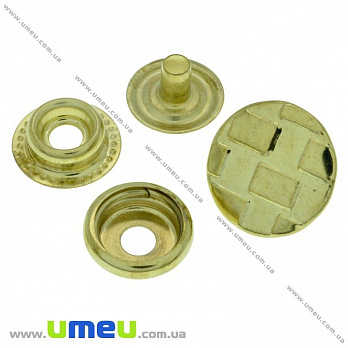 Кнопка каппа (пробивная) металлическая, Золото, 17 мм, 1 шт (SEW-023995)
