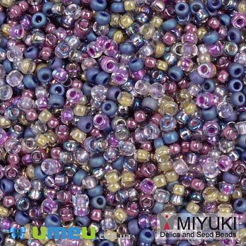 Бісер японський Miyuki круглий RR 11/0 №MIX111, Мікс фіолетовий (BIS-049821)