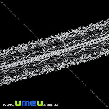 Мереживо тонке, 50 мм, Біле (LEN-034713)