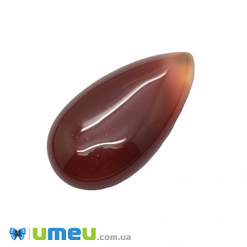 Кабошон нат. камінь Сердолік, Крапля, 28х15,3 мм (KAB-050654)