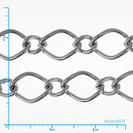 Ланцюг, Темне срібло, 10х7 мм (ZEP-062047)