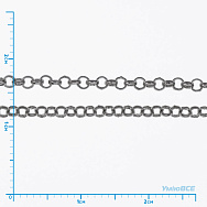 Ланцюг, Темне срібло, 2 мм, 1 м (ZEP-056065)