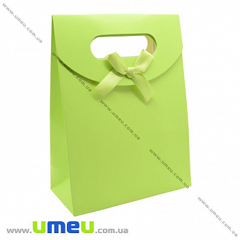 Подарочный пакет на липучке, Салатовый, 16х12х6 см, 1 шт (UPK-020427)