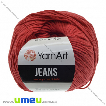 Пряжа YarnArt Jeans 50 г, 160 м, Красная 90, 1 моток (YAR-036466)