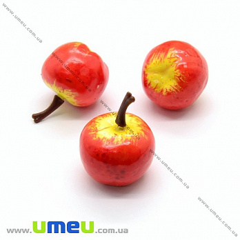 Яблуко, 22х26 мм, Жовто-червоне (DIF-019869)