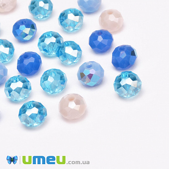 Намистини ронделі, 6х4 мм, Мікс (BUS-050941)