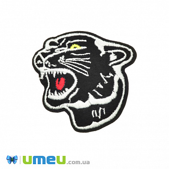 Термоаплікація Пантера, 7х7 см, Чорно-біла (APL-042446)