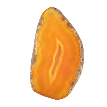 Зріз Агата, Коричневий, 80х44 мм (POD-032423)