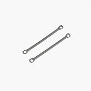 Коннектор из нерж. стали, 25х1,2 мм, Темное серебро (STL-059195)