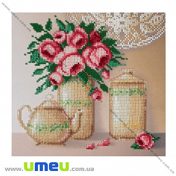 Схема для виш. бісером VDV, Троянди і фарфор Т-31, 20х19 см (SXM-029149)
