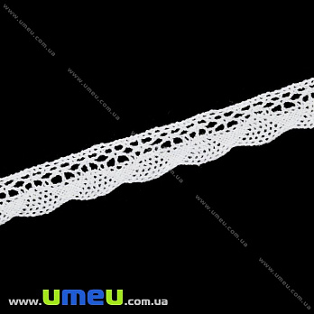 Мереживо бавовняне, 16 мм, Біле (LEN-029840)