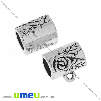 [Архів] Основа для кулона Бейл, 12х12х11 мм, Античне срібло (OSN-034099)