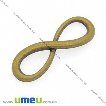 [Архів] Конектор металевий Нескінченність, 30х10 мм, Антична бронза (KON-008306)