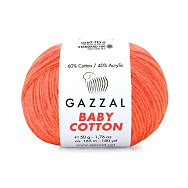 Пряжа Gazzal Baby Cotton №3459, 50 г, 165 м, Коралова (YAR-060772) Пряжа Gazzal Baby Cotton №3459, 50 г, 165 м, Коралова (YAR-060772)