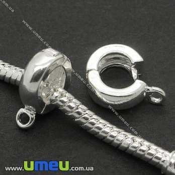 [Архів] Намистина-тримач PANDORA мет., 13х4 мм, Світле срібло (BUS-006972)