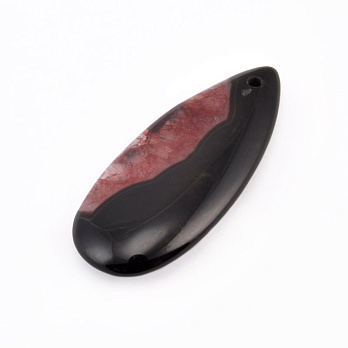 Підвіска Крапля, Натур. камінь Агат бразильський, 40х18 мм (POD-058690)