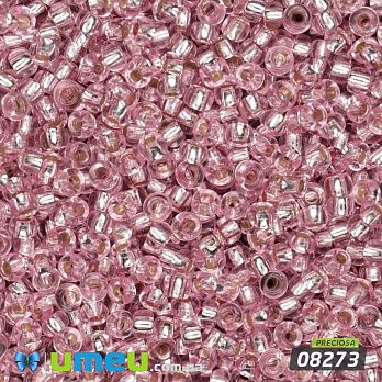 Бісер чеський №475/08273, Рожевий, Блискучий, 10/0 (BIS-047741)